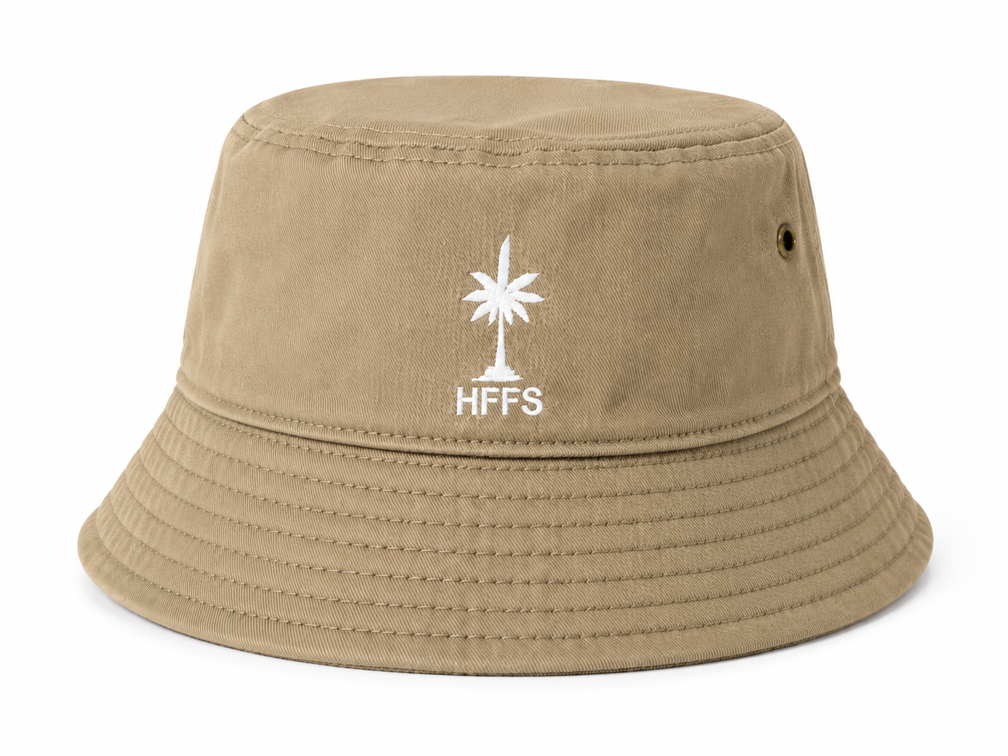 HFFS Palm Tree Bucket Hat (L/XL) Khaki
