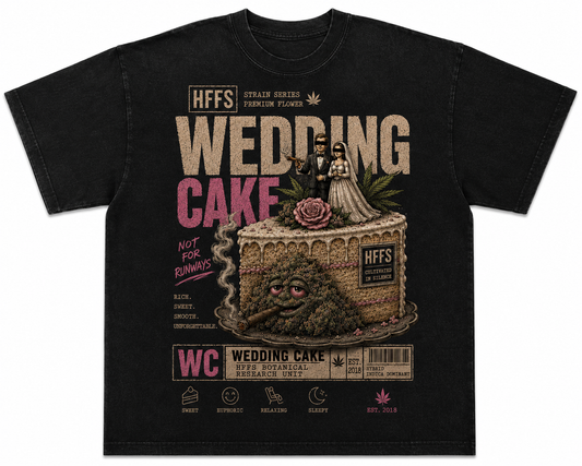 Wedding Cake Tee / Garment-dyed Black